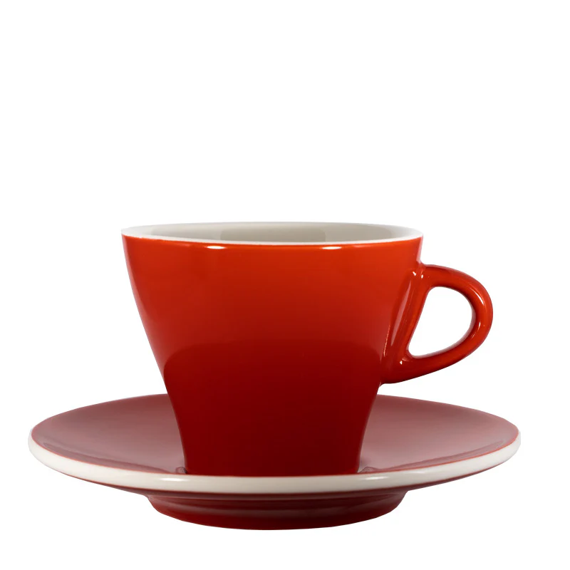Cappuccinotasse bunt - Rot