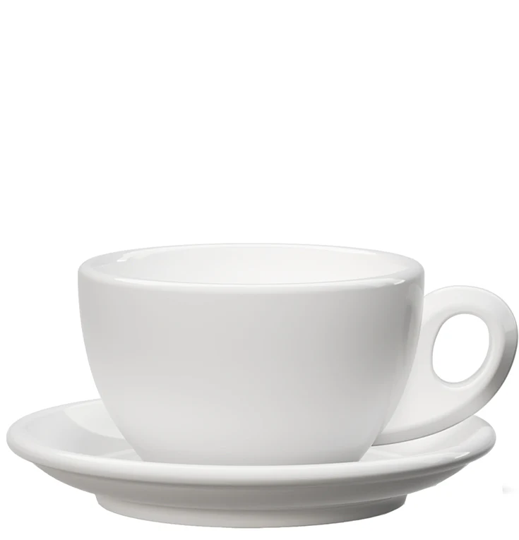 Milchkaffeetasse weiß - dickwandig