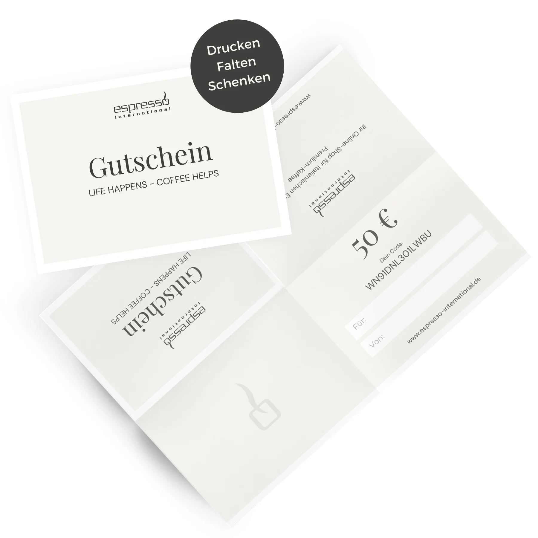 Kaufgutschein zum Download - Für echte Kaffeeliebhaber