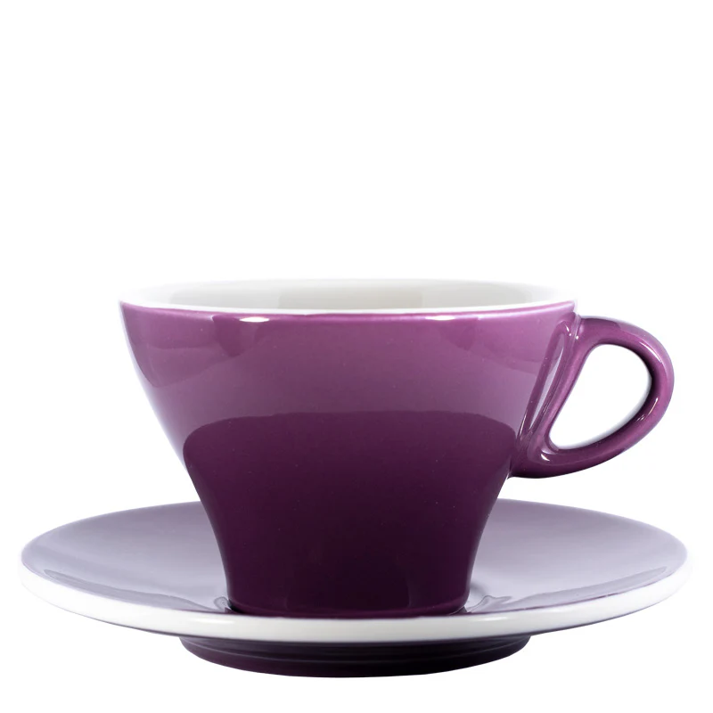 Milchkaffeetasse bunt - Violett